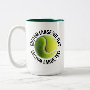 Taza Bicolor Pelota de Tenis & Texto Grande HUNTER VERDE 425g P