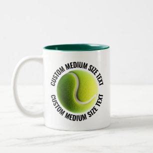 Taza Bicolor Pelota de Tenis & Texto Mediano CAZA VERDE 325ml P