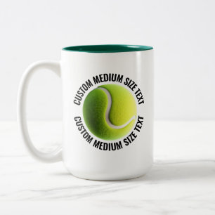 Taza Bicolor Pelota de Tenis & Texto Mediano CAZA VERDE 425g Pe