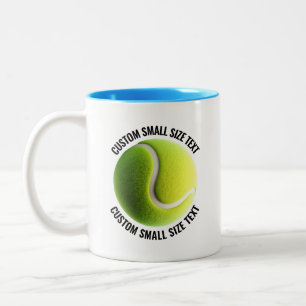 Taza Bicolor Pelota de Tenis & Texto Pequeño AZUL CLARO 11oz Pe