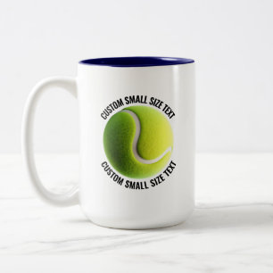 Taza Bicolor Pelota de Tenis y Texto Pequeño AZUL MARINO 15oz P
