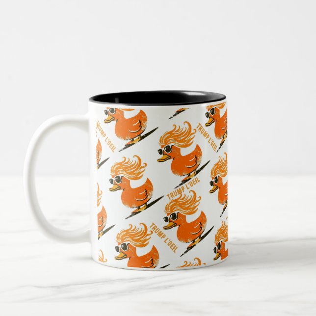 Taza Bicolor Peluca naranja Trump l'oeil Pato (Izquierda)
