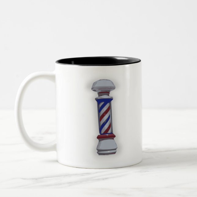 Taza Bicolor Peluquería de caballeros poste (Izquierda)
