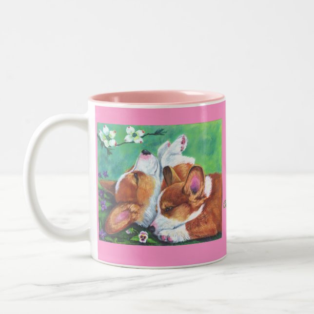 Taza Bicolor Pembroke Welsh Corgi Mugs (Izquierda)