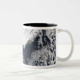 Taza Bicolor Penacho de la ceniza del volcán de