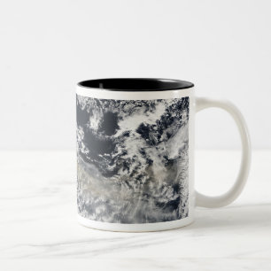 Taza Bicolor Penacho de la ceniza del volcán de