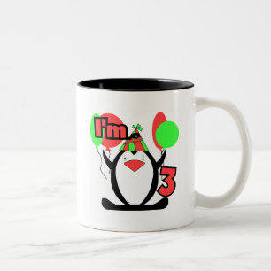 Taza Bicolor Penguin: Tengo 3 camisetas de cumpleaños y regalos