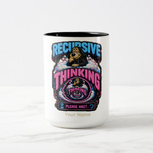 Taza Bicolor Pensamiento Recursivo Personalizado Divertido Sobr