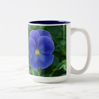 Taza Bicolor Pensamientos azules