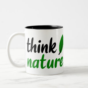 Taza Bicolor pensar en la naturaleza