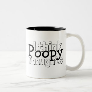 Taza Bicolor Pensar en los pensamientos de las Poopy