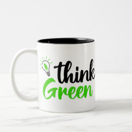 Taza Bicolor pensar en verde