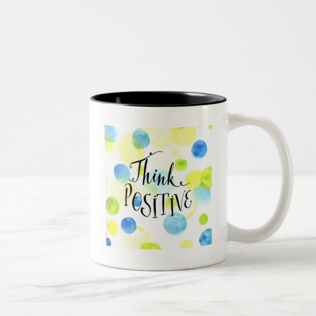 Taza Bicolor Pensar positivo (Derecha)