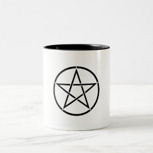 Taza Bicolor Pentáculo de Wiccan (Pentagram)