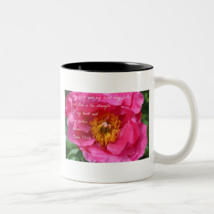 Taza Bicolor Peony de las rosas fuertes del 73:26 del salmo