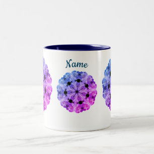 Taza Bicolor Peony Flower Art Personalizado