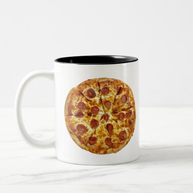 Taza Bicolor Pepperoni Pizza (Izquierda)