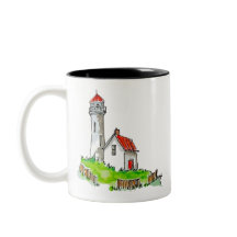 Pequeña acuarela de faro