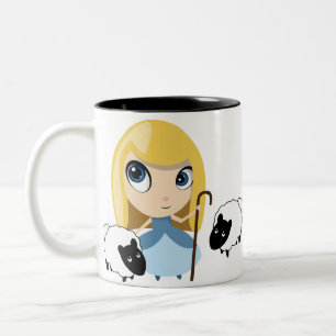 Taza Bicolor Pequeña BO mira furtivamente y sus ovejas