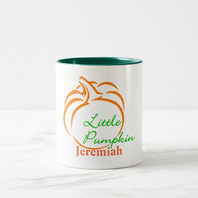 Taza Bicolor Pequeña línea de calabaza (Centro)