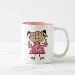 Taza Bicolor Pequeña niña camisetas de cumpleaños y regalos