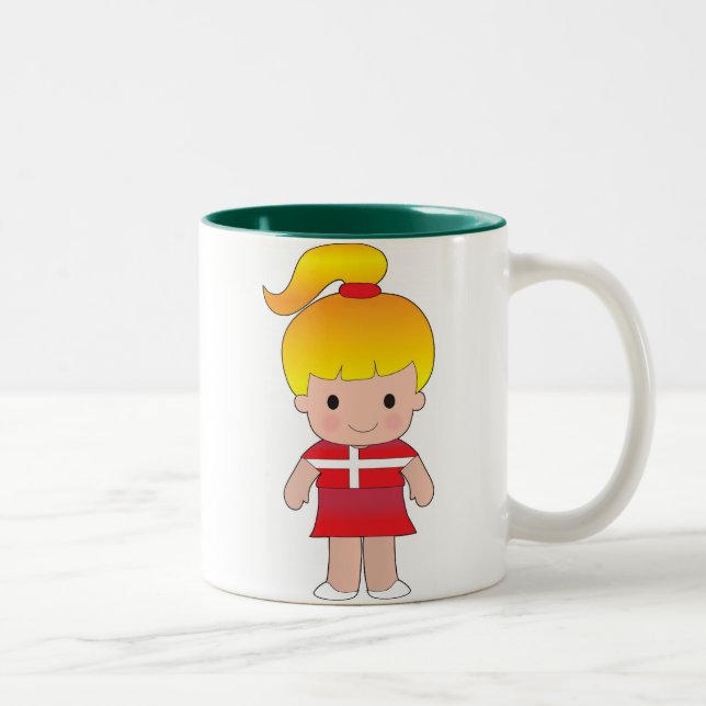 Taza Bicolor Pequeño chica danés (Derecha)