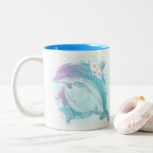 Taza Bicolor Pequeño delfín