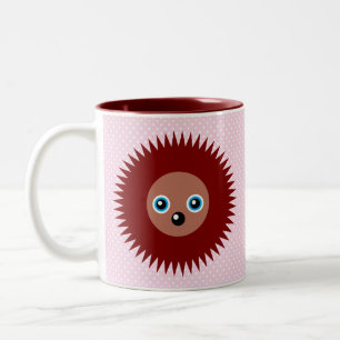 Taza Bicolor Pequeño erizo lindo