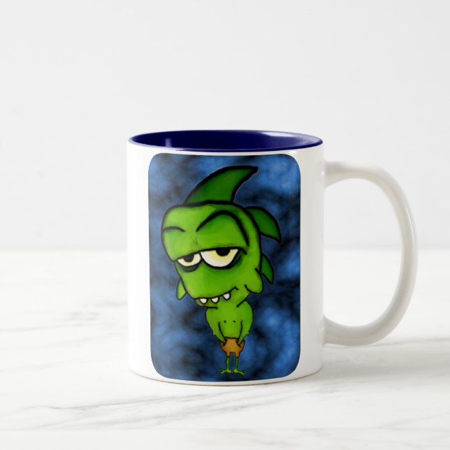 Taza Bicolor Pequeño Monstruo Verde (Derecha)