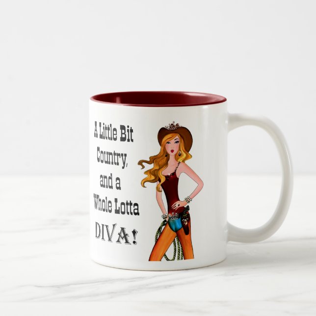 Taza Bicolor Pequeño país y toda una Lotta DIVA! (Derecha)