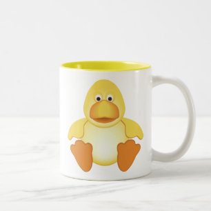 Taza Bicolor Pequeño pato amarillo