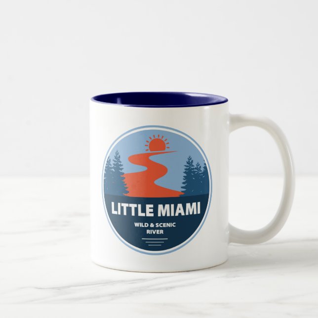 Taza Bicolor Pequeño Río Salvaje Y Escenario De Miami (Derecha)