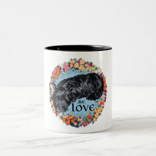 Taza Bicolor Pequeño Scottie sobre Tartán