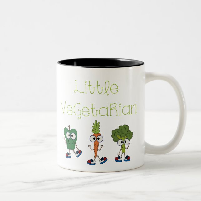 Taza Bicolor Pequeño vegetariano (Derecha)