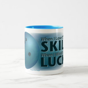 Taza Bicolor Perder Habilidad Ganar Luck Bowling Blue
