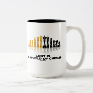 Taza Bicolor Perdido En Un Mundo De Ajedrez (Juego De Ajedrez R
