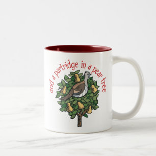 Taza Bicolor Perdiz en un peral