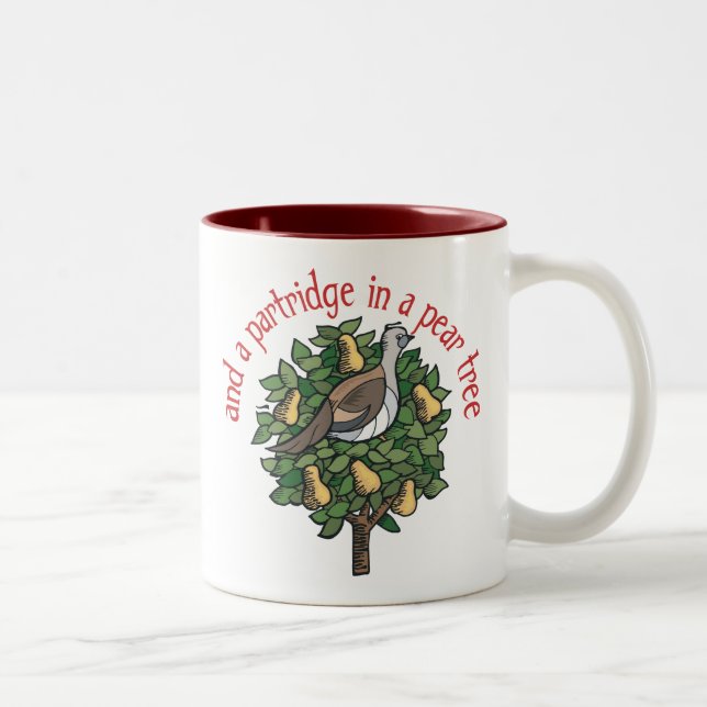 Taza Bicolor Perdiz en un peral (Derecha)