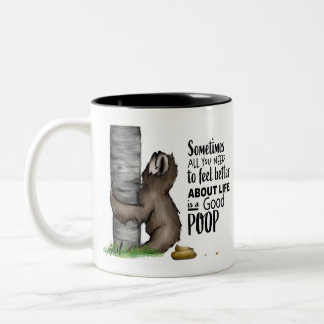 Taza Bicolor pereza pooping