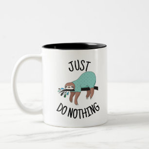 Taza Bicolor Perezoso Solo No Hagas Nada