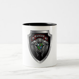 Taza Bicolor Pergamino del 75º Regimiento de Rangers Magnífico