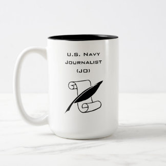 Taza Bicolor Periodista de la Marina de Guerra Mug de dos tonos