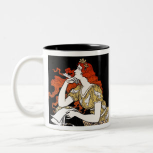Taza Bicolor Periodista en el escritorio de escritura