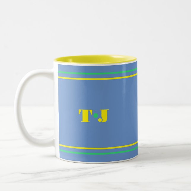 Taza Bicolor Periwinkle Personalizado (Izquierda)