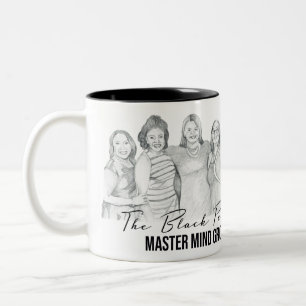 Taza Bicolor Perlas Negras Café Mug