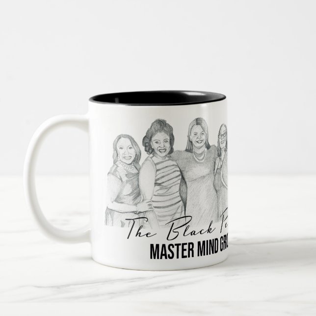 Taza Bicolor Perlas Negras Café Mug (Izquierda)