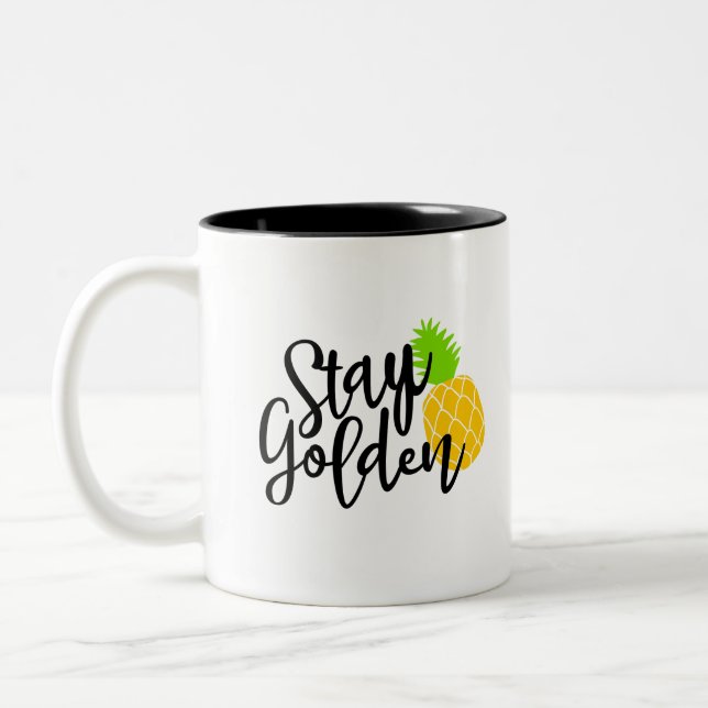 Taza Bicolor Permanecer dorado (Izquierda)