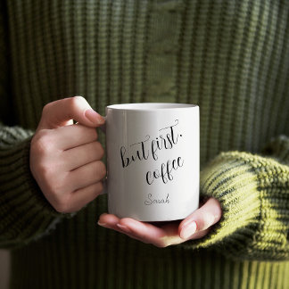 Taza Bicolor Pero el primer guión del café personalizado Minima