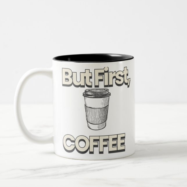 Taza Bicolor Pero Primero Café (Izquierda)