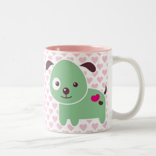Taza Bicolor Perrito de Kawaii